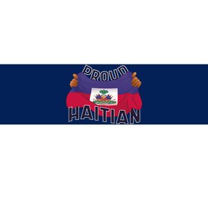 Proud Haitian Flag Bumper Sticker