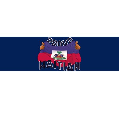 Proud Haitian Flag Bumper Sticker