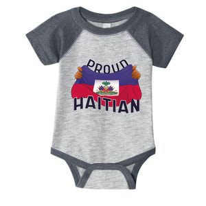 Proud Haitian Flag Infant Baby Jersey Bodysuit