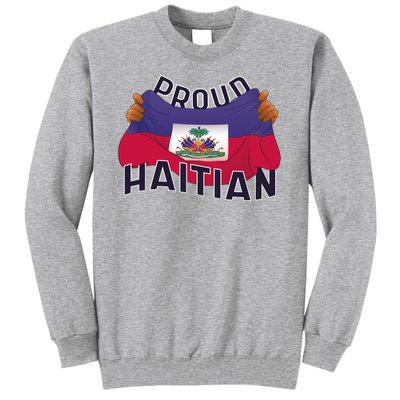 Proud Haitian Flag Tall Sweatshirt