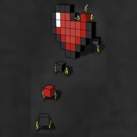 Pixel Heart Funny Gamer 25L Jumbo Tote