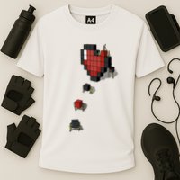 Pixel Heart Funny Gamer Cooling Performance Crew T-Shirt