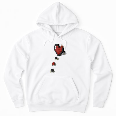 Pixel Heart Funny Gamer Hoodie