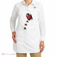 Pixel Heart Funny Gamer Apron