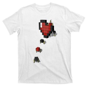 Pixel Heart Funny Gamer T-Shirt