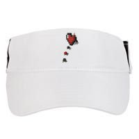 Pixel Heart Funny Gamer Adult Drive Performance Visor