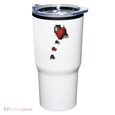 Pixel Heart Funny Gamer Tumbler