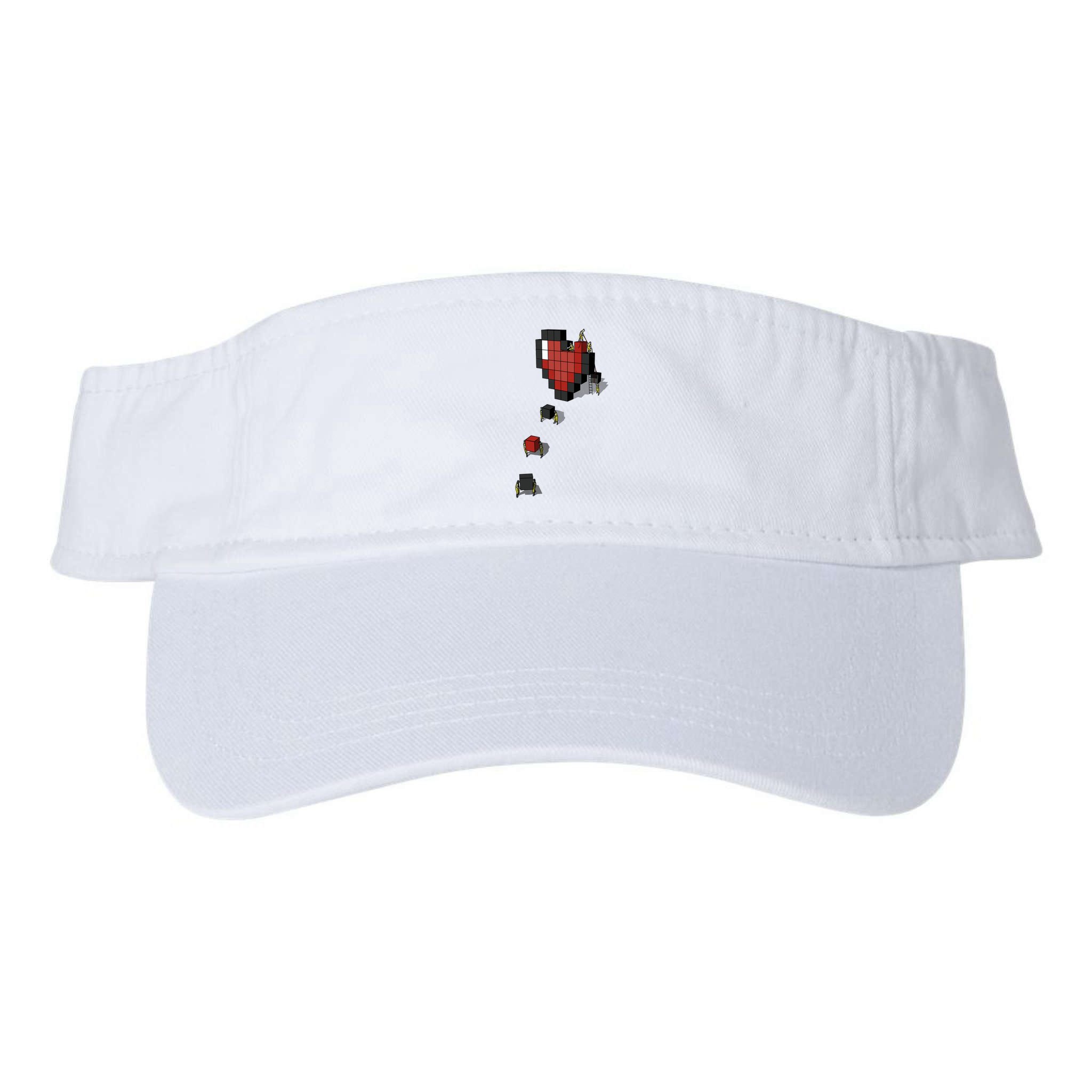 Pixel Heart Funny Gamer Visor