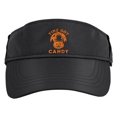 Pittsburgh Halloween Funny Yinz Got Candy Trick Or Treat Gift Adult Drive Performance Visor