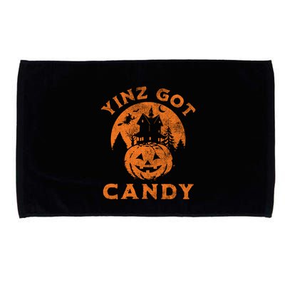 Pittsburgh Halloween Funny Yinz Got Candy Trick Or Treat Gift Microfiber Hand Towel