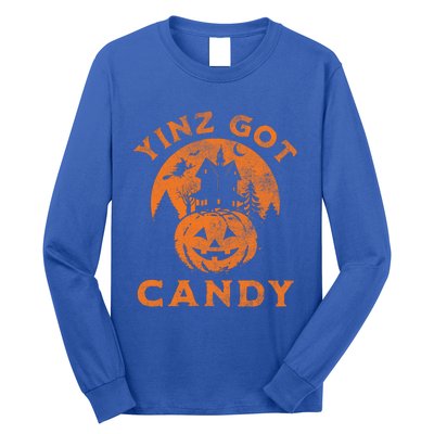 Pittsburgh Halloween Funny Yinz Got Candy Trick Or Treat Gift Long Sleeve Shirt