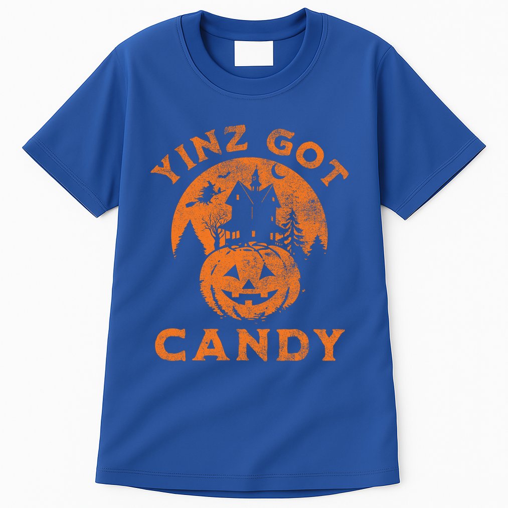 Pittsburgh Halloween Funny Yinz Got Candy Trick Or Treat Gift Tall T-Shirt