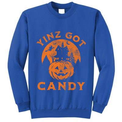 Pittsburgh Halloween Funny Yinz Got Candy Trick Or Treat Gift Tall Sweatshirt