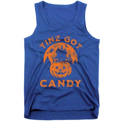 Pittsburgh Halloween Funny Yinz Got Candy Trick Or Treat Gift Tank Top