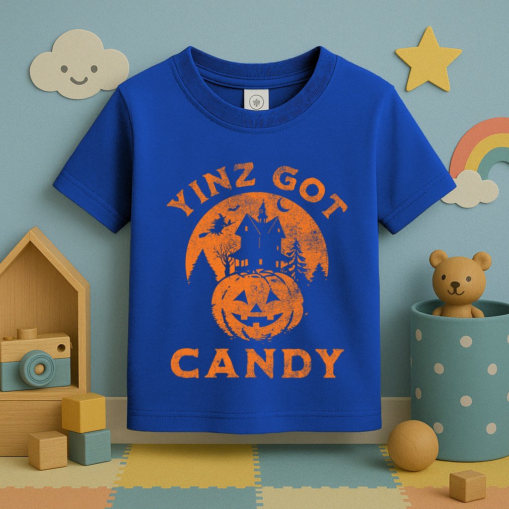 Pittsburgh Halloween Funny Yinz Got Candy Trick Or Treat Gift Toddler T-Shirt
