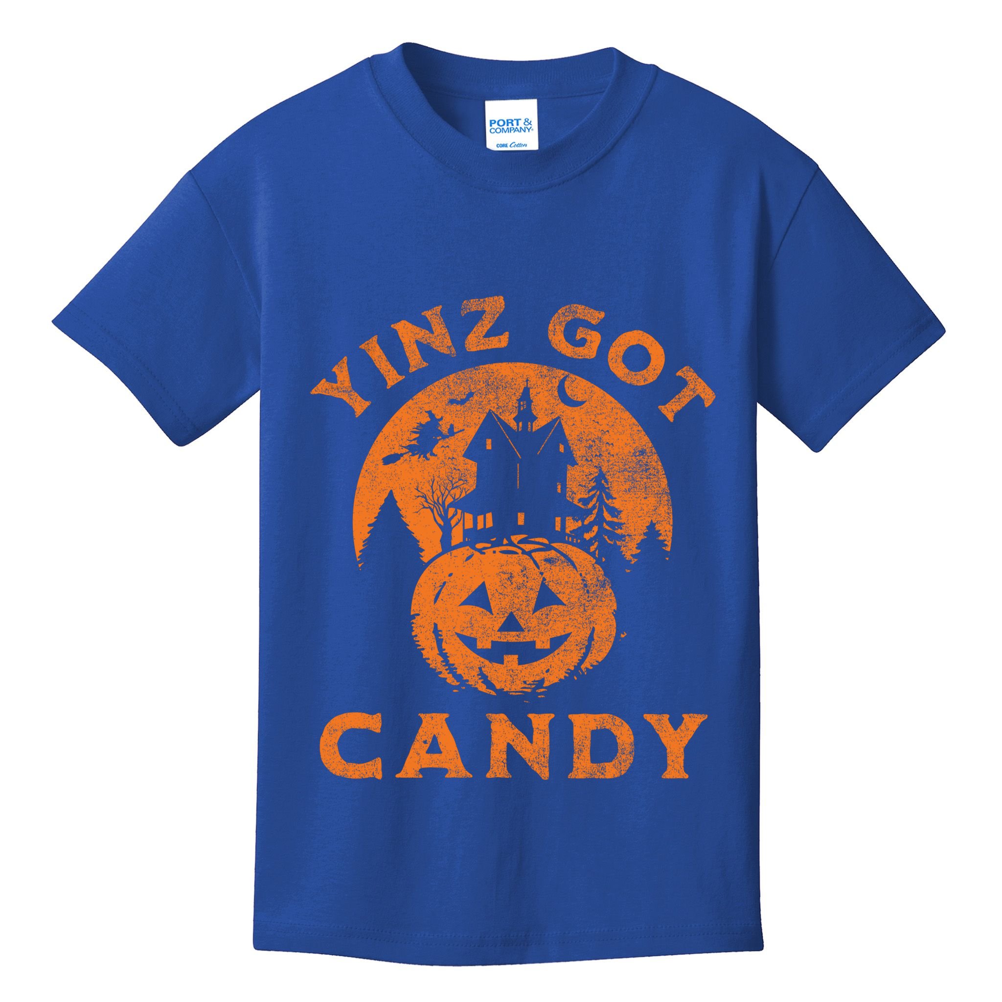 Pittsburgh Halloween Funny Yinz Got Candy Trick Or Treat Gift Kids T-Shirt