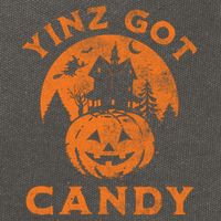 Pittsburgh Halloween Funny Yinz Got Candy Trick Or Treat Gift Cotton Canvas Backpack