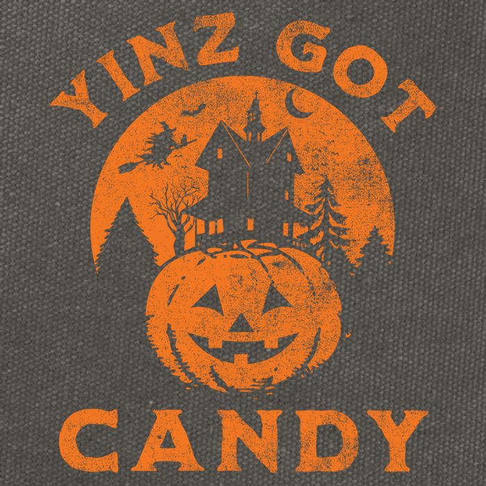 Pittsburgh Halloween Funny Yinz Got Candy Trick Or Treat Gift Cotton Canvas Backpack