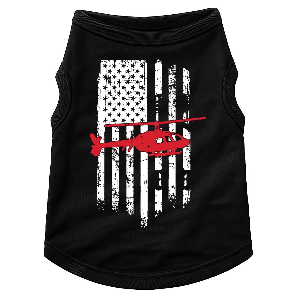 Patriotic Helicopter Flag Helicopter Pilot Gifts Doggie Tank