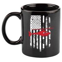 Patriotic Helicopter Flag Helicopter Pilot Gifts 11oz C Handle Ceramic Mug