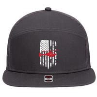 Patriotic Helicopter Flag Helicopter Pilot Gifts 7 Panel Mesh Trucker Snapback Hat