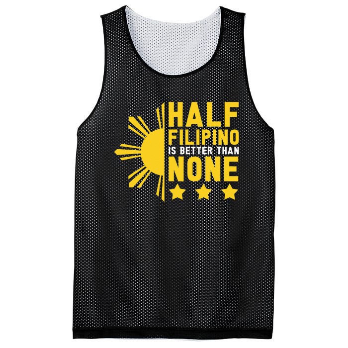 Pinoy Half Filipino Is Better Than None Funny Philippines Mesh Reversible Basketball Jersey Tank