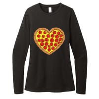 Pizza Heart Funny Valentines Day Pepperoni Lover Womens CVC Long Sleeve Shirt