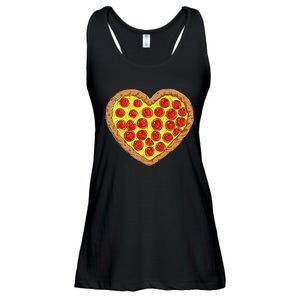 Pizza Heart Funny Valentines Day Pepperoni Lover Ladies Essential Flowy Tank