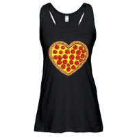 Pizza Heart Funny Valentines Day Pepperoni Lover Ladies Essential Flowy Tank