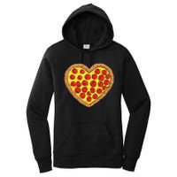 Pizza Heart Funny Valentines Day Pepperoni Lover Women's Pullover Hoodie