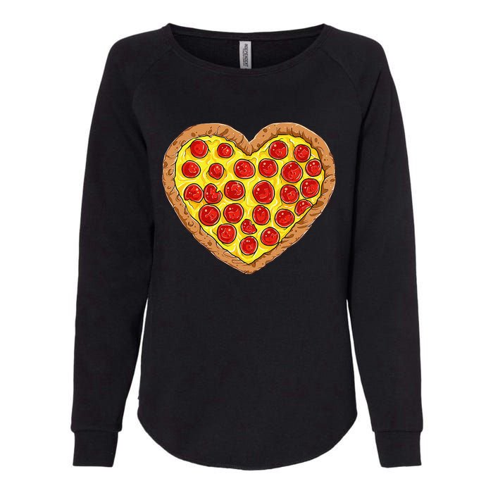 Pizza Heart Funny Valentines Day Pepperoni Lover Womens California Wash Sweatshirt