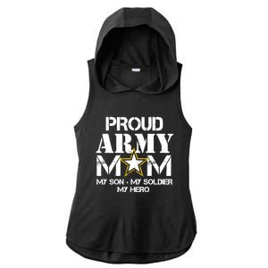 Proud Hoodie For Military Mom My Soldier My Hero Ladies PosiCharge Tri-Blend Wicking Draft Hoodie Tank