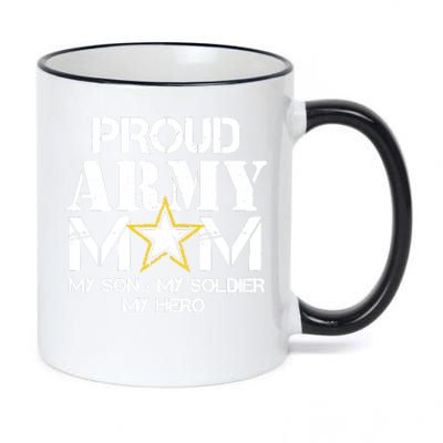 Proud Hoodie For Military Mom My Soldier My Hero 11oz Black Color Changing Mug