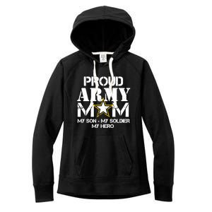 Proud Hoodie For Military Mom My Soldier My Hero Women's Fleece Hoodie