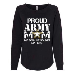 Proud Hoodie For Military Mom My Soldier My Hero Womens California Wash Sweatshirt