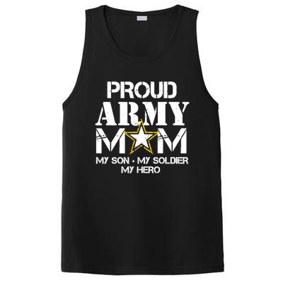 Proud Hoodie For Military Mom My Soldier My Hero PosiCharge Competitor Tank