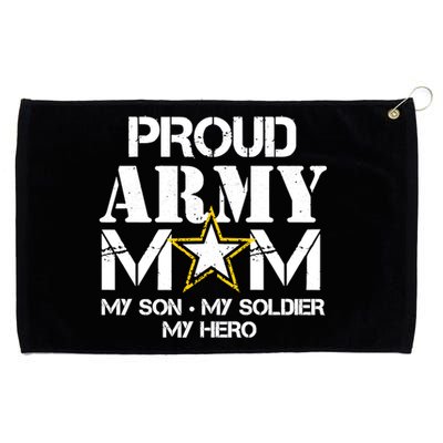 Proud Hoodie For Military Mom My Soldier My Hero Grommeted Golf Towel