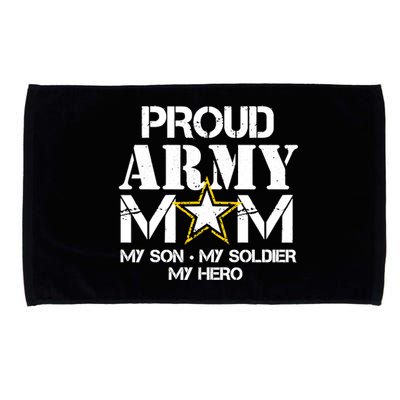 Proud Hoodie For Military Mom My Soldier My Hero Microfiber Hand Towel