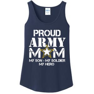 Proud Hoodie For Military Mom My Soldier My Hero Ladies Essential Tank