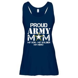 Proud Hoodie For Military Mom My Soldier My Hero Ladies Essential Flowy Tank