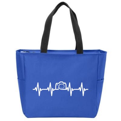 Photographer Heartbeat Funny Photograph Photo Photographers Gift Zip Tote Bag