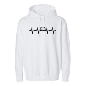 Photographer Heartbeat Funny Photograph Photo Photographers Gift Garment-Dyed Fleece Hoodie