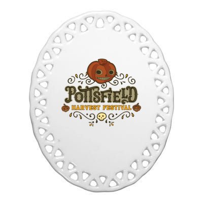 Pottsfield Harvest Festival Ceramic Oval Ornament