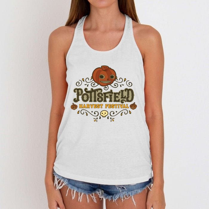 Pottsfield Harvest Festival Women's Knotted Racerback Tank