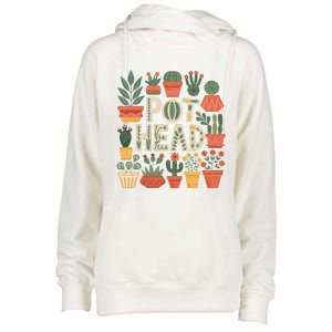 Pot Head Funny Plant Lover For Gardening Lovers Womens Funnel Neck Pullover Hood