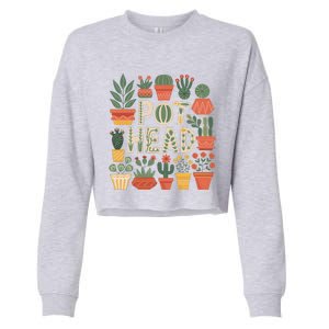 Pot Head Funny Plant Lover For Gardening Lovers Cropped Pullover Crew