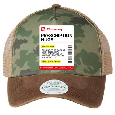 Prescription Hugs Funny Label Lazy Halloween Costume Party Legacy Tie Dye Trucker Hat