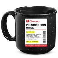 Prescription Hugs Funny Label Lazy Halloween Costume Party 15oz Campfire Ceramic Mug