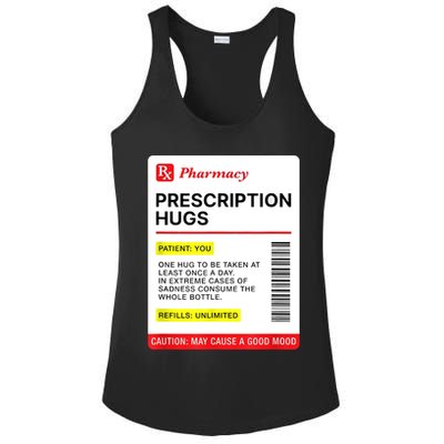 Prescription Hugs Funny Label Lazy Halloween Costume Party Ladies PosiCharge Competitor Racerback Tank