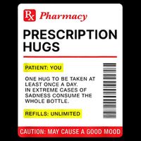 Prescription Hugs Funny Label Lazy Halloween Costume Party Cropped Pullover Crew